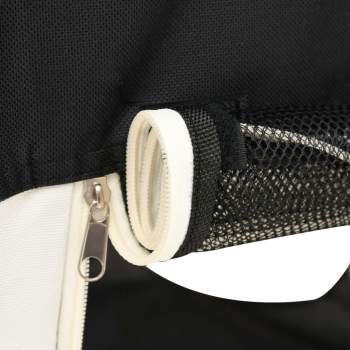  Faltbarer Welpenlaufstall mit Tragetasche Schwarz 145x145x61 cm