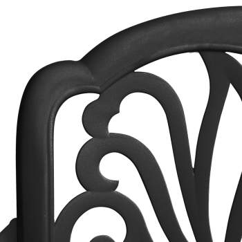 Gartenstühle 2 Stk. Aluminiumguss Schwarz