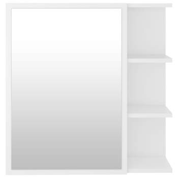  Bad-Spiegelschrank Weiß 62,5x20,5x64 cm Holzwerkstoff