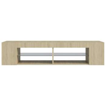 TV-Schrank mit LED-Leuchten Sonoma-Eiche 135x39x30 cm 