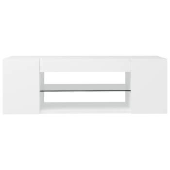 TV-Schrank mit LED-Leuchten Weiß 90x39x30 cm 