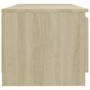 TV-Schrank mit LED-Leuchten Sonoma-Eiche 140x40x35,5 cm