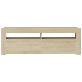 TV-Schrank mit LED-Leuchten Sonoma-Eiche 120x35x40 cm