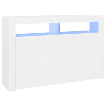Sideboard mit LED-Leuchten Weiß 115,5x30x75 cm