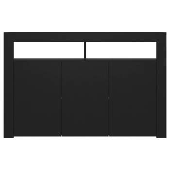 Sideboard mit LED-Leuchten Schwarz 115,5x30x75 cm