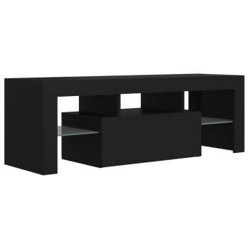 TV-Schrank mit LED-Leuchten Schwarz 120x35x40 cm