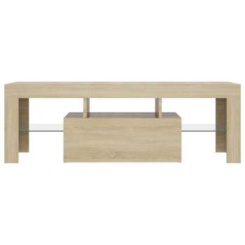 TV-Schrank mit LED-Leuchten Sonoma-Eiche 120x35x40 cm