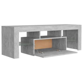  TV-Schrank mit LED-Beleuchtung Betongrau 120x35x40 cm