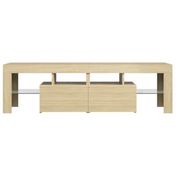  TV-Schrank mit LED-Beleuchtung Sonoma-Eiche 140x36,5x40 cm