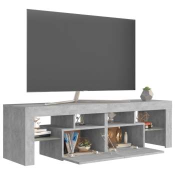  TV-Schrank mit LED-Beleuchtung Betongrau 140x36,5x40 cm