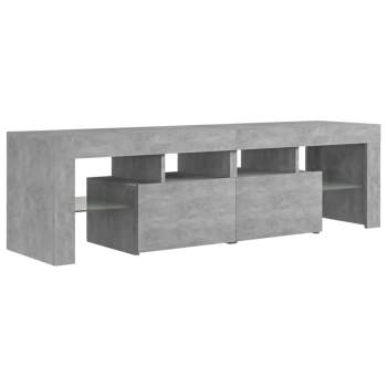  TV-Schrank mit LED-Beleuchtung Betongrau 140x36,5x40 cm