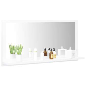  Badspiegel Weiß 80x10,5x37 cm Holzwerkstoff