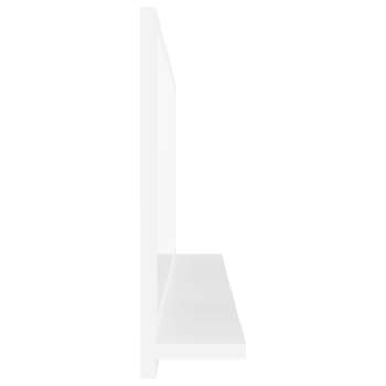  Badspiegel Hochglanz-Weiß 90x10,5x37 cm Holzwerkstoff