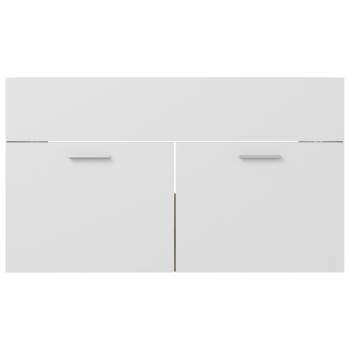  Waschbeckenunterschrank Weiß Sonoma-Eiche 80x38,5x46 cm