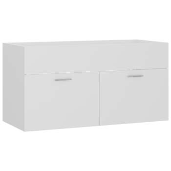  Waschbeckenunterschrank Weiß 90x38,5x46 cm Holzwerkstoff