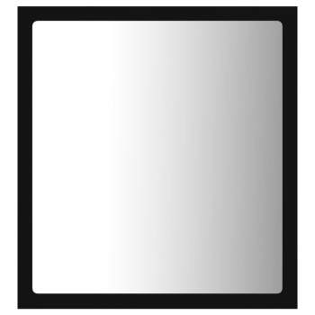  LED-Badspiegel Schwarz 40x8,5x37 cm Acryl