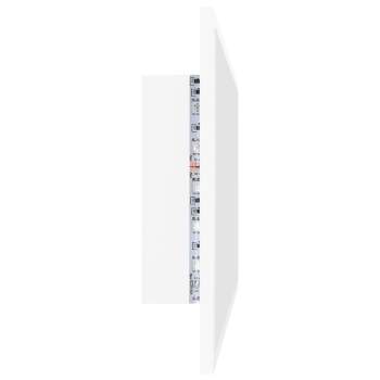  LED-Badspiegel Weiß 80x8,5x37 cm Acryl