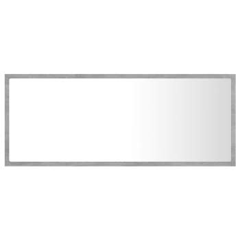  LED-Badspiegel Betongrau 100x8,5x37 cm Acryl