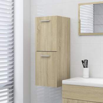  Badezimmerschrank Sonoma-Eiche 30x30x80 cm Holzwerkstoff