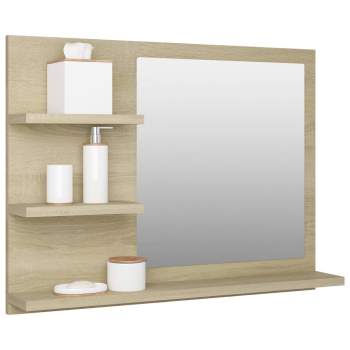  Badspiegel Sonoma-Eiche 60x10,5x45 cm Holzwerkstoff