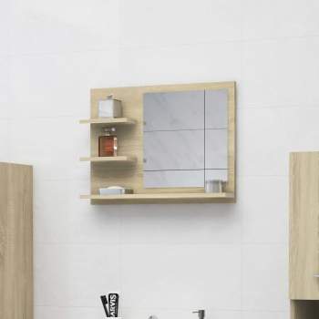  Badspiegel Sonoma-Eiche 60x10,5x45 cm Holzwerkstoff