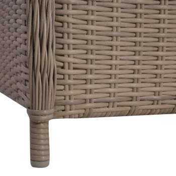  7-tlg. Garten-Essgruppe Poly Rattan Braun