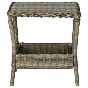 Preview:  3-tlg. Garten-Lounge-Set mit Auflagen Poly Rattan Braun
