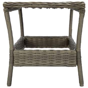Preview:  3-tlg. Garten-Lounge-Set mit Auflagen Poly Rattan Braun
