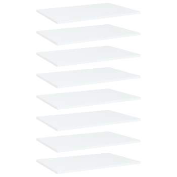  Bücherregal-Bretter 8 Stk. Weiß 60x40x1,5 cm Spanplatte 