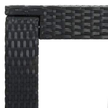 Preview:  3-tlg. Gartenbar-Set mit Kissen Poly Rattan Schwarz