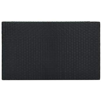  5-tlg. Gartenbar-Set mit Kissen Poly Rattan Schwarz