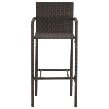 5-tlg. Gartenbar-Set Poly Rattan Braun