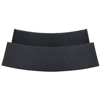 4-tlg. Gartenbar-Set mit Kissen Schwarz