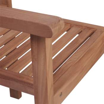  Gartenstühle 4 Stk. mit Beigen Kissen Massivholz Teak