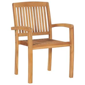 Preview:  Gartenstühle 2 Stk. mit Cremeweißen Kissen Massivholz Teak