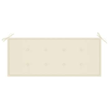  Gartenbank mit Auflage 120 cm Massivholz Akazie