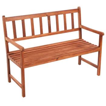Preview:  Gartenbank mit Auflage 120 cm Massivholz Akazie