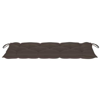  Gartenbank mit Auflage 120 cm Massivholz Akazie