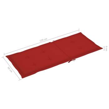  Verstellbare Gartenstühle 3 Stk. mit Auflagen Massivholz Akazie