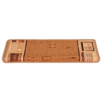  Treppenmatten Selbstklebend 15 Stk. 65x21x4 cm Beige