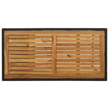Preview:  5-tlg. Gartenbar-Set mit Kissen Poly Rattan Schwarz