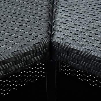 Preview:  8-tlg. Gartenbar-Set mit Kissen Poly Rattan Schwarz