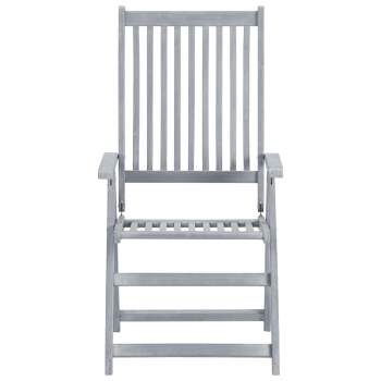 Preview:  Verstellbare Gartenstühle 6 Stk. Grau Massivholz Akazie