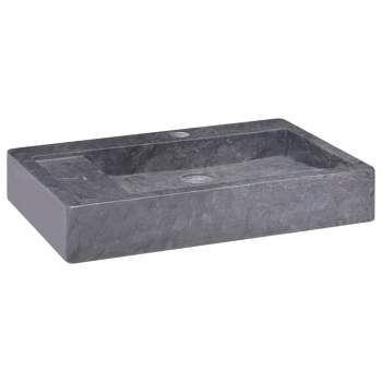  Waschbecken Schwarz 58x39x10 cm Marmor