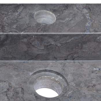  Waschbecken Schwarz 58x39x10 cm Marmor