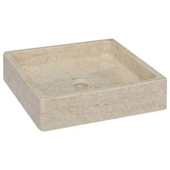  Waschbecken Creme 40x40x10 cm Marmor