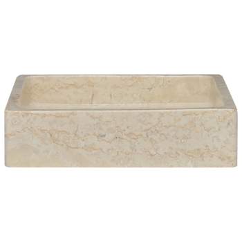  Waschbecken Creme 40x40x10 cm Marmor