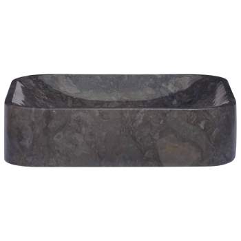  Waschbecken Schwarz 40x40x10 cm Marmor