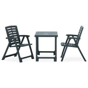  3-tlg. Bistro-Set Klappbar Kunststoff Grün