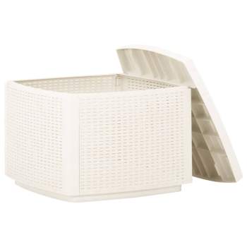  Gartentisch Weiß 53x53x40 cm Kunststoff